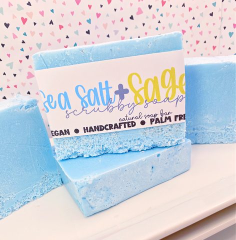 Sea Salt + Sage SCRUBBY Handmade Soap Bar